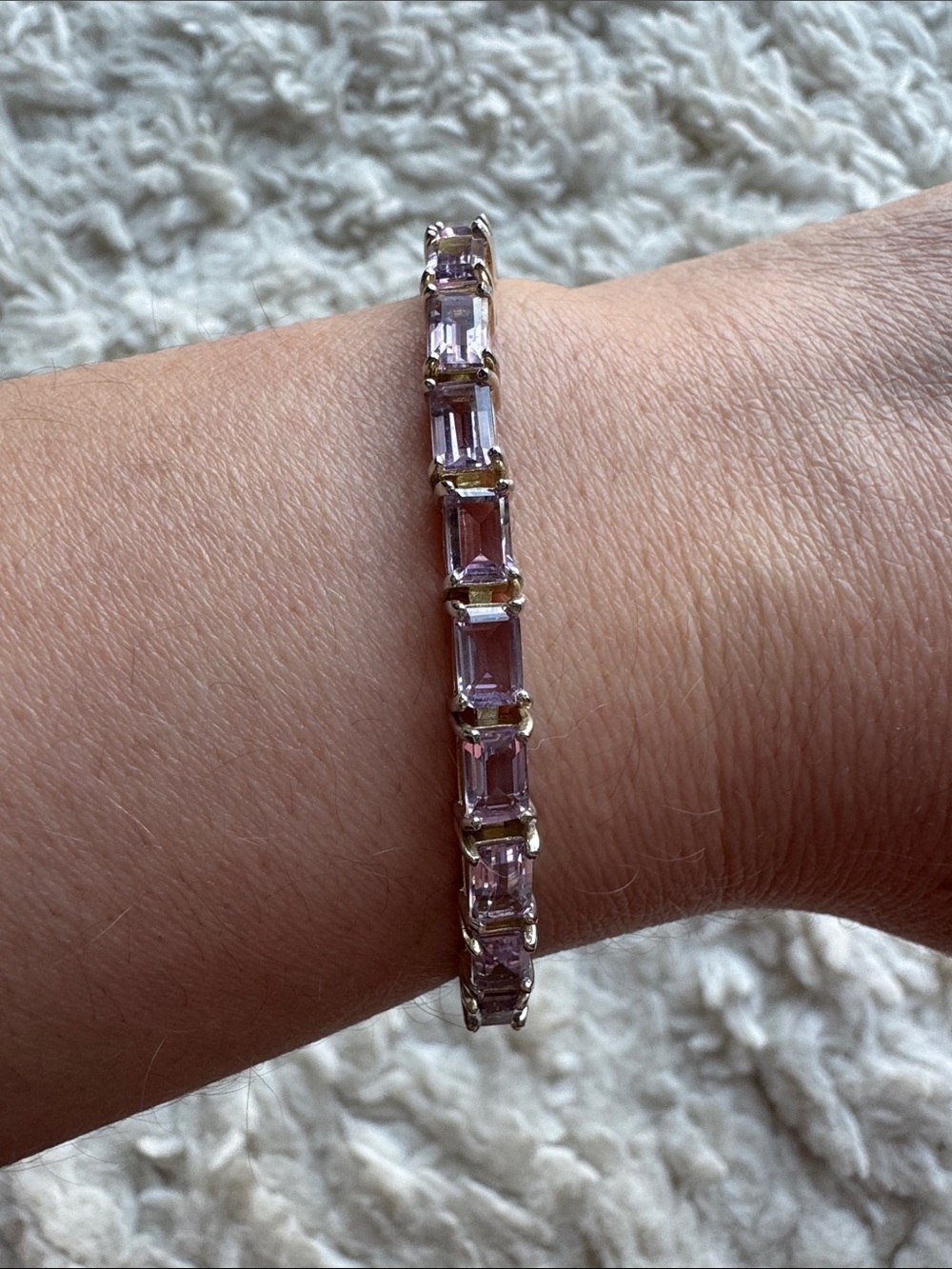 Sterling Silver Amethyst Tennis Bracelet